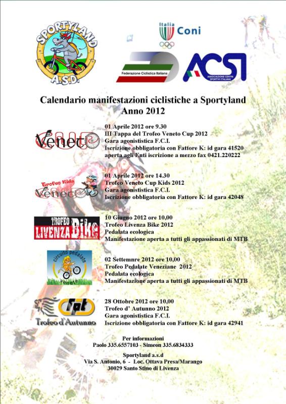 Sportyland le manifestazioni 2012